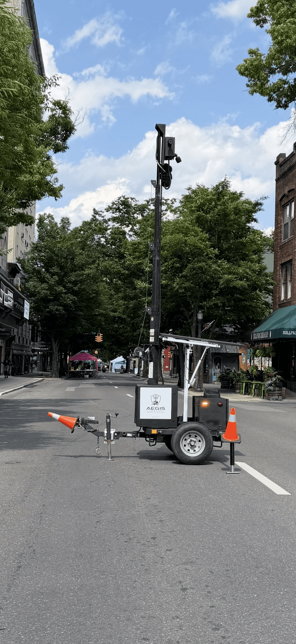 Aegis surveillance trailer deployed in downtown Williamsport PA